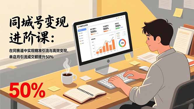 同城号变现进阶课：在同城赛道中实现精准引流与高效变现，单店月引流成交额提升50%-藏宝阁