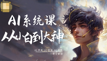 AI系统课程，从小白到大神系统学AI，AI声音-AI绘画-AI视频一门课全掌握-藏宝阁