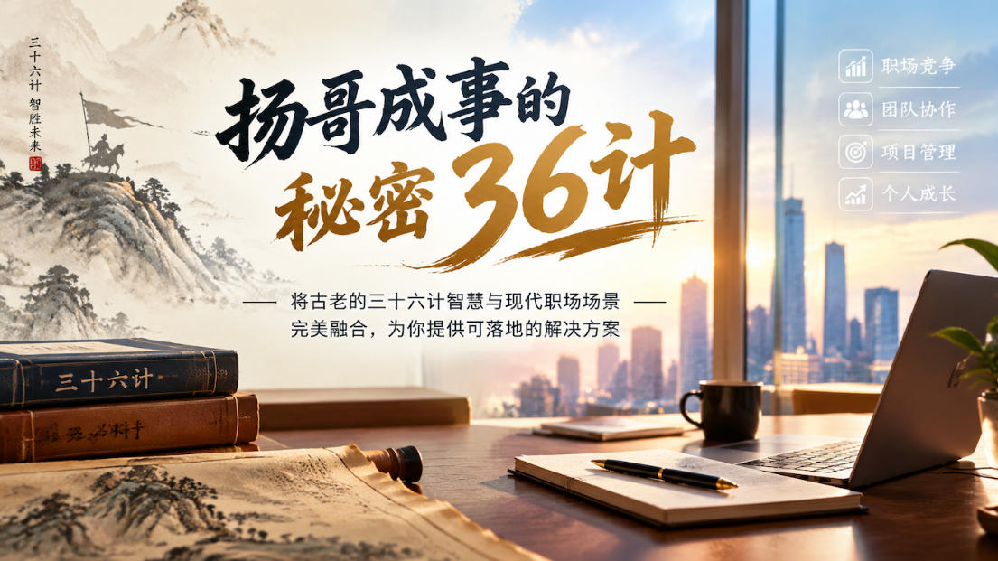 扬哥成事的秘密36计，将古老的三十六计智慧与现代职场场景完美融合，为你提供可落地的解决方案-藏宝阁