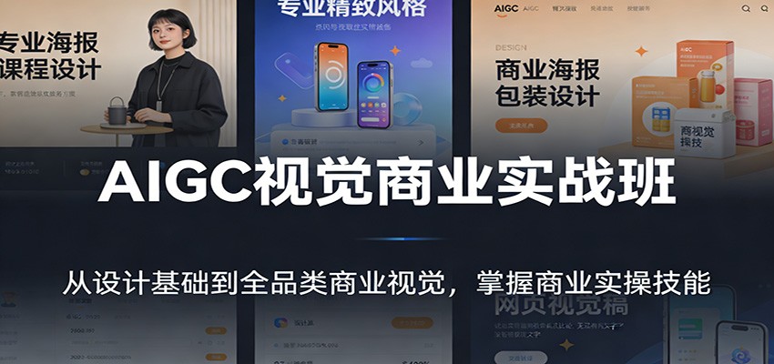 AIGC视觉商业实战班：从设计基础到全品类商业视觉，掌握商业实操技能-藏宝阁