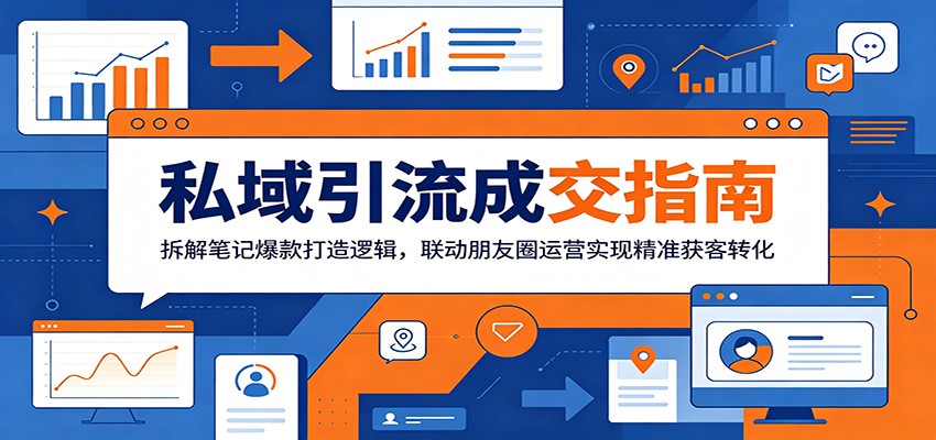 私域引流成交指南：拆解笔记爆款打造逻辑，联动朋友圈运营实现精准获客转化-藏宝阁