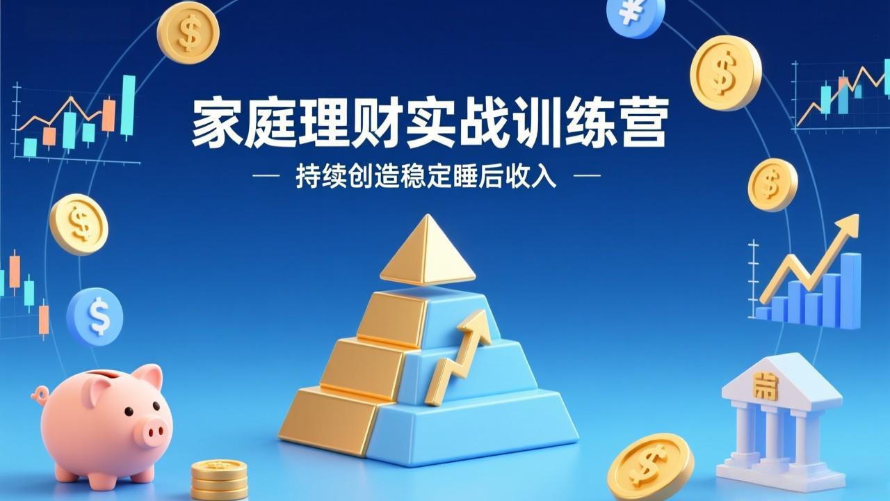 家庭理财实战训练营：从0到1建体系，三阶进阶层层递进，助你持续创造稳定睡后收入-藏宝阁
