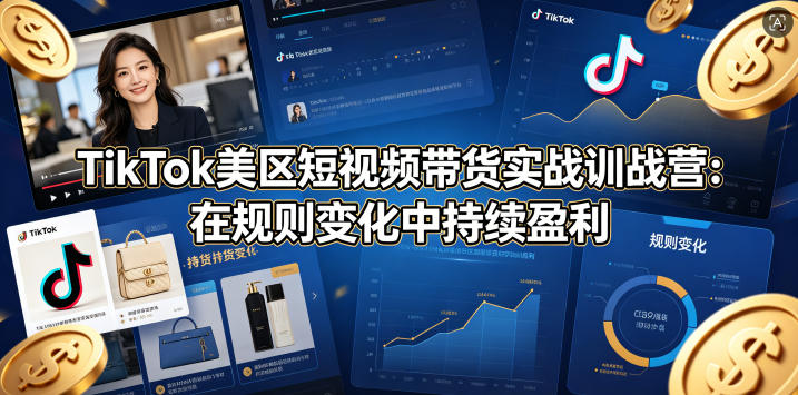 TikTok美区短视频带货实战训战营：在规则变化中持续盈利-藏宝阁