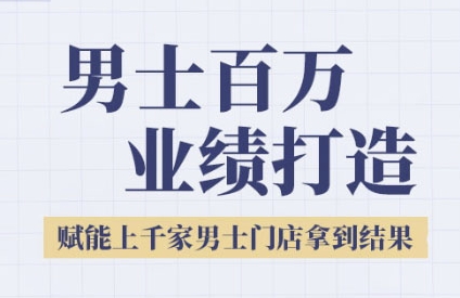 2025男士美业百万业绩打造，赋能上千家男士门店拿到结果-藏宝阁