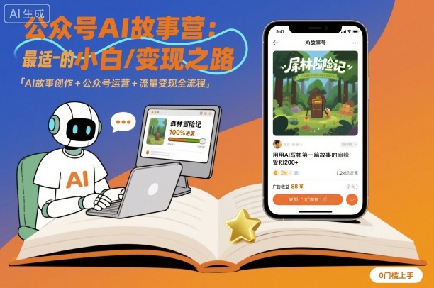 公众号ai故事营，最适合小白的自媒体变现之路-藏宝阁
