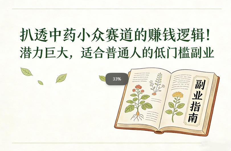 扒透中药小众赛道的賺米逻辑，潜力巨大，适合普通人的低门槛副业-藏宝阁