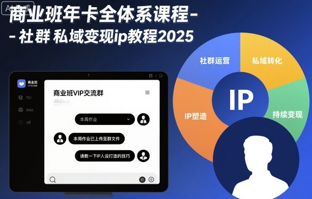 商业班年卡全体系课程-社群私域变现ip教程2025-藏宝阁