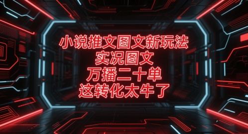 小说推文图文新玩法，实况图文，万播二十单，这转化太牛了！-藏宝阁