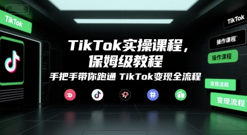 TikTok实操课程，保姆级教程，手把手带你跑通TikTok变现全流程-藏宝阁