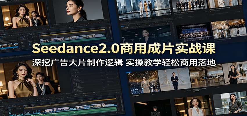 Seedance2.0商用成片实战课：深挖广告大片制作逻辑，实操教学轻松商用落地-藏宝阁