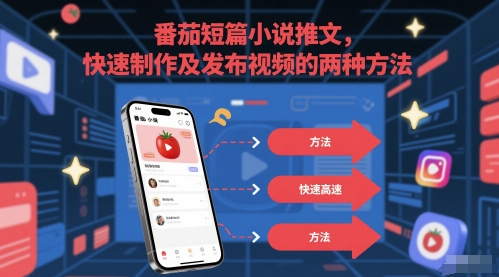 番茄短篇小说推文，快速制作及发布视频的两种方法-藏宝阁
