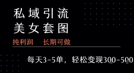私域卖套图每天3-5单   每单利润99-2张+-藏宝阁