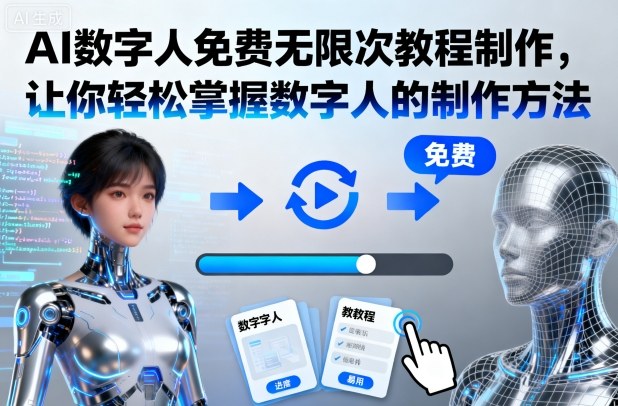 AI数字人免费无限次教程制作，让你轻松掌握数字人的制作方法-藏宝阁