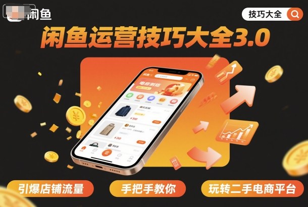 闲鱼运营技巧大全3.0，引爆店铺流量，手把手教你玩转二手电商平台-藏宝阁