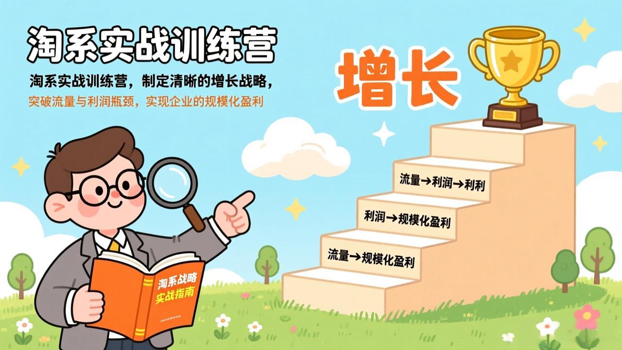 淘系实战训练营，制定清晰的增长战略，突破流量与利润瓶颈，实现企业的规模化盈利-藏宝阁