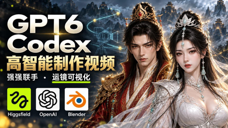 GPT-6 Astra×Codex高智能制作视频！联手Higgsfield，运镜可视化实战-藏宝阁
