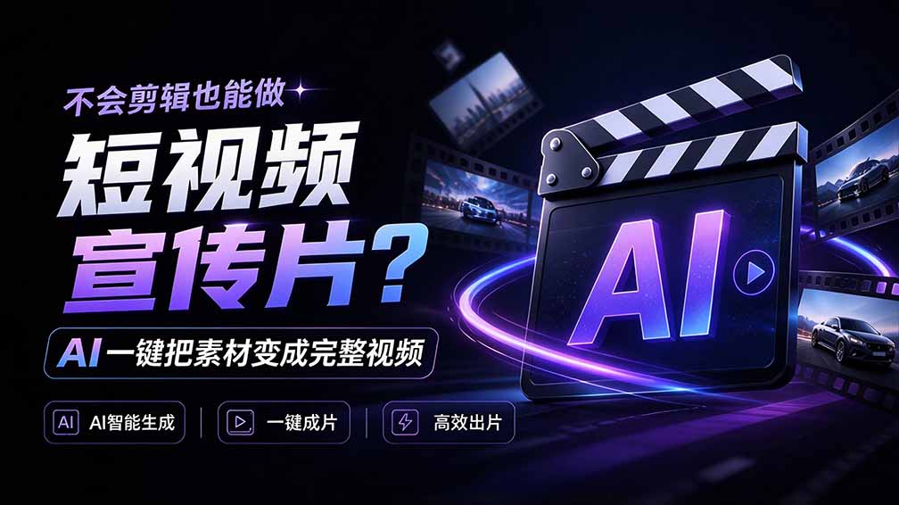 我跪下来了！不会剪辑也能做短视频宣传片？ AI 一键把素材变成完整视频，真是神奇，OpenFilm 超省事-藏宝阁