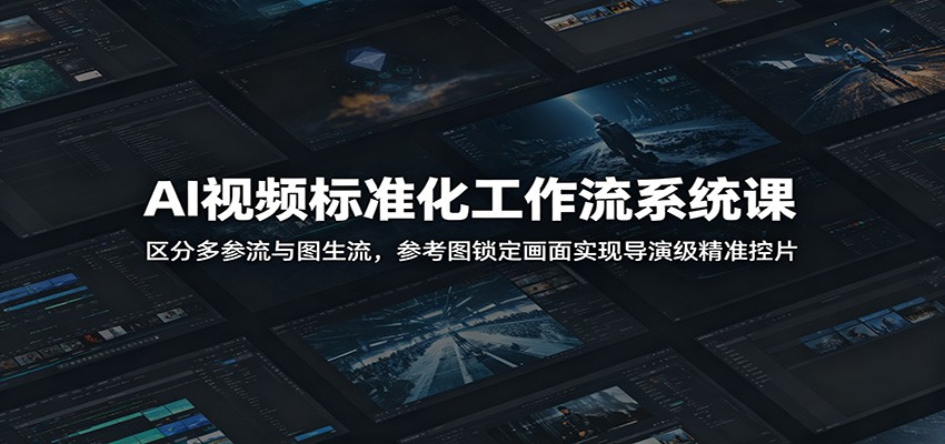 AI视频标准化工作流系统课：区分多参流与图生流，参考图锁定画面实现导演级精准控片-藏宝阁