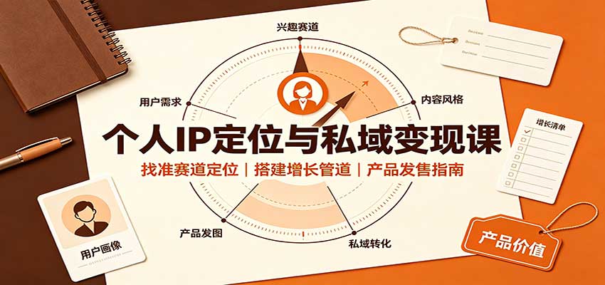 个人IP定位与私域变现课：找准赛道定位，搭建增长管道，产品发售指南-藏宝阁