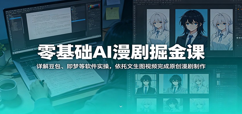 零基础AI漫剧掘金课：详解豆包、即梦等软件实操，依托文生图视频完成原创漫剧制作-藏宝阁