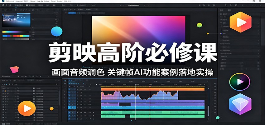 剪映高阶必修课：画面音频调色，关键帧AI功能案例落地实操-藏宝阁