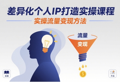 差异化个人IP打造实操课程，实操流量变现方法-藏宝阁