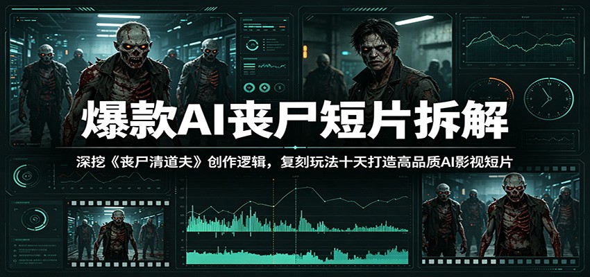 爆款AI丧尸短片拆解：深挖《丧尸清道夫》创作逻辑，复刻玩法快速打造高品质AI影视短片-藏宝阁