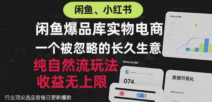 闲鱼小红书实物电商，纯自然流玩法，一个被忽略的长久生意，收益无上限【揭秘】-藏宝阁