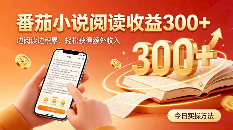 全自动番茄挂机玩法，日入300+边阅读边积累，轻松获得额外收入-藏宝阁