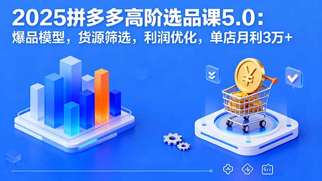 2025拼多多高阶选品课5.0：爆品模型，货源筛选，利润优化，单店月利3万+-藏宝阁