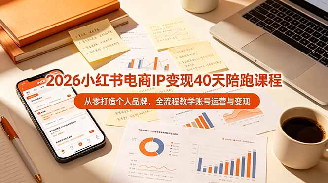 2026小红书电商IP变现40天陪跑课程-11期，从零打造个人品牌，全流程教学账号运营与变现-藏宝阁