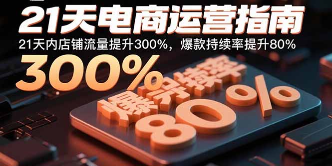 21天电商运营指南：21天内店铺流量提升300%，爆款持续率提升80%-藏宝阁