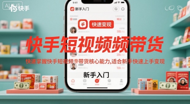 快手短视频带货，快速掌握快手短视频带货核心能力，适合新手快速上手变现-藏宝阁