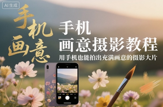 手机画意摄影教程，用手机也能拍出充满画意的摄影大片-藏宝阁