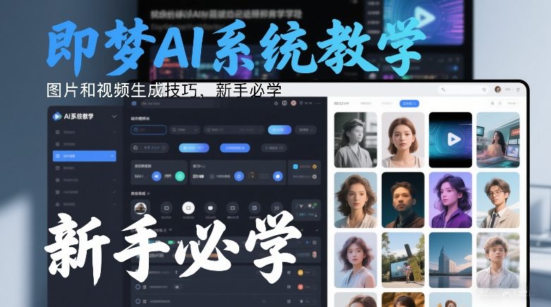 即梦AI系统教学，图片和视频生成技巧，新手必学-藏宝阁