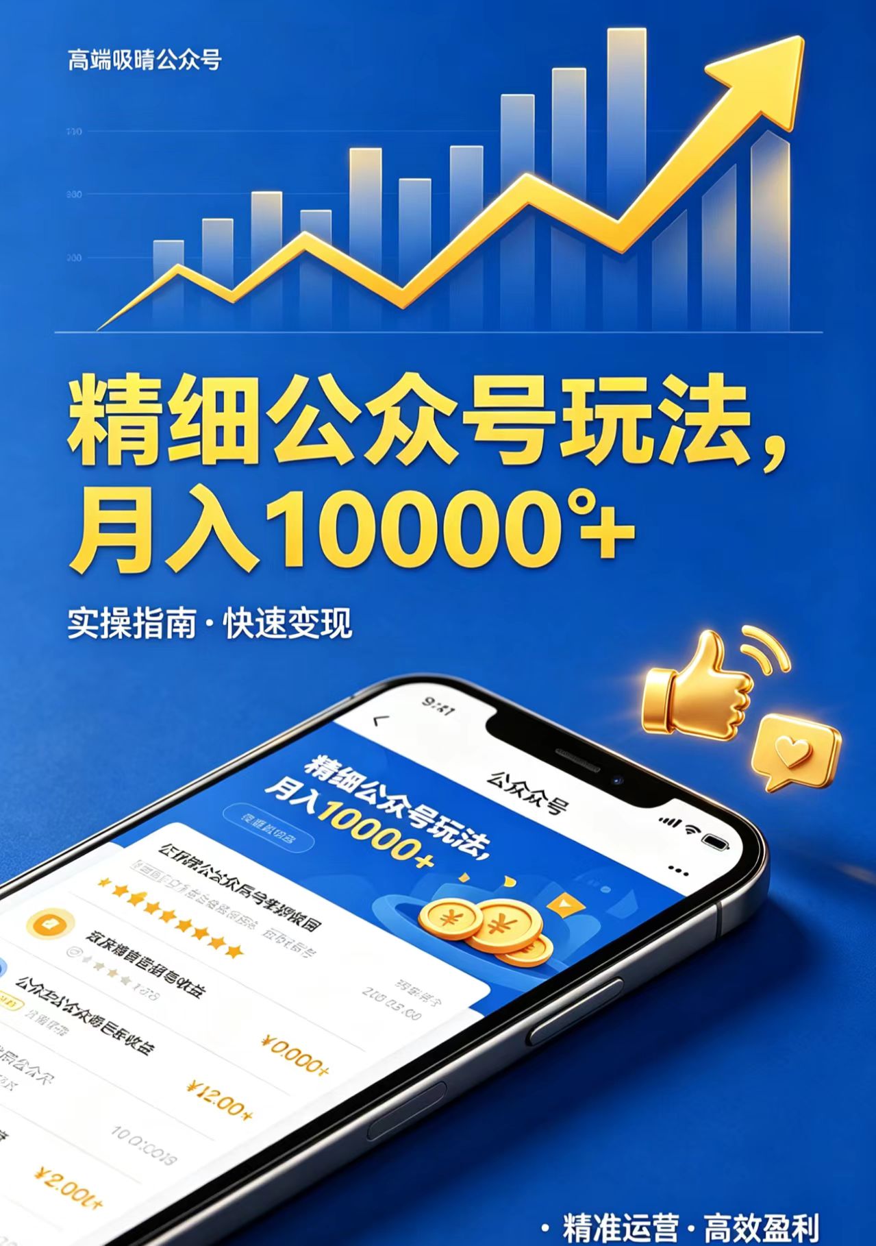 精细公众号玩法，月入10000+，实操指南，快速变现-藏宝阁