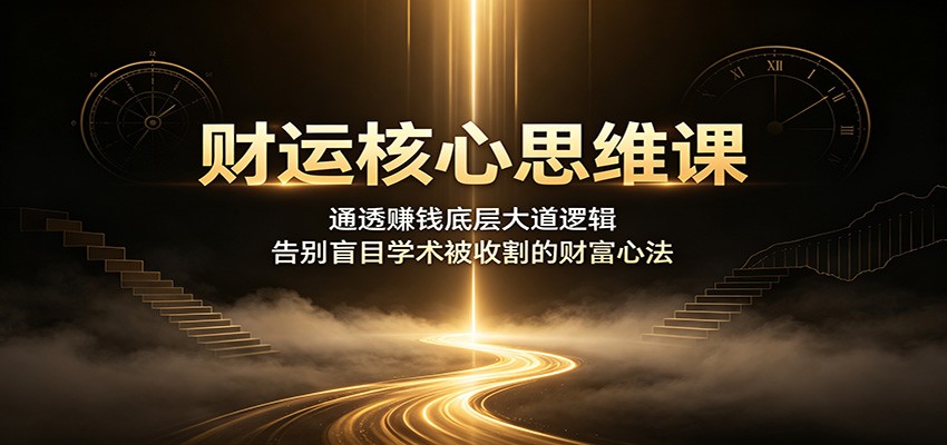 财运核心思维课：通透赚钱底层大道逻辑，告别盲目学术被收割的财富心法-藏宝阁