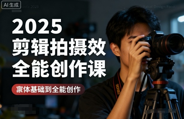 2025剪辑拍摄特效全能创作课，零基础到全能创作-藏宝阁