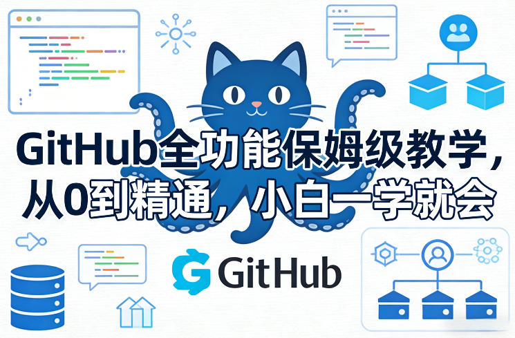 GitHub全功能保姆级教学，从0到精通，小白一学就会-藏宝阁