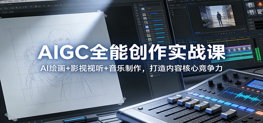 AIGC全能创作实战课：AI绘画+影视视听+音乐制作，打造内容核心竞争力-藏宝阁