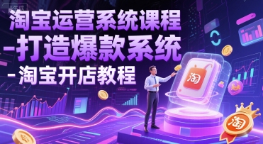淘宝运营系统课程-打造爆款系统-淘宝开店教程-藏宝阁