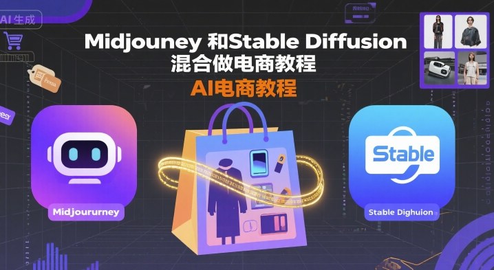Midjourney和Stable Diffusion混合做电商教程-ai电商教程-藏宝阁