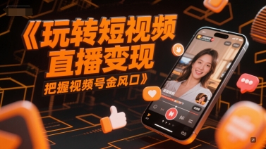 玩转短视频直播变现，把握视频号金风口-藏宝阁