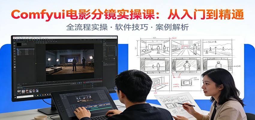 ComfyUI电影分镜实操课：分镜一致性，全流程AI视频制作，零基础也能做专业分镜-藏宝阁