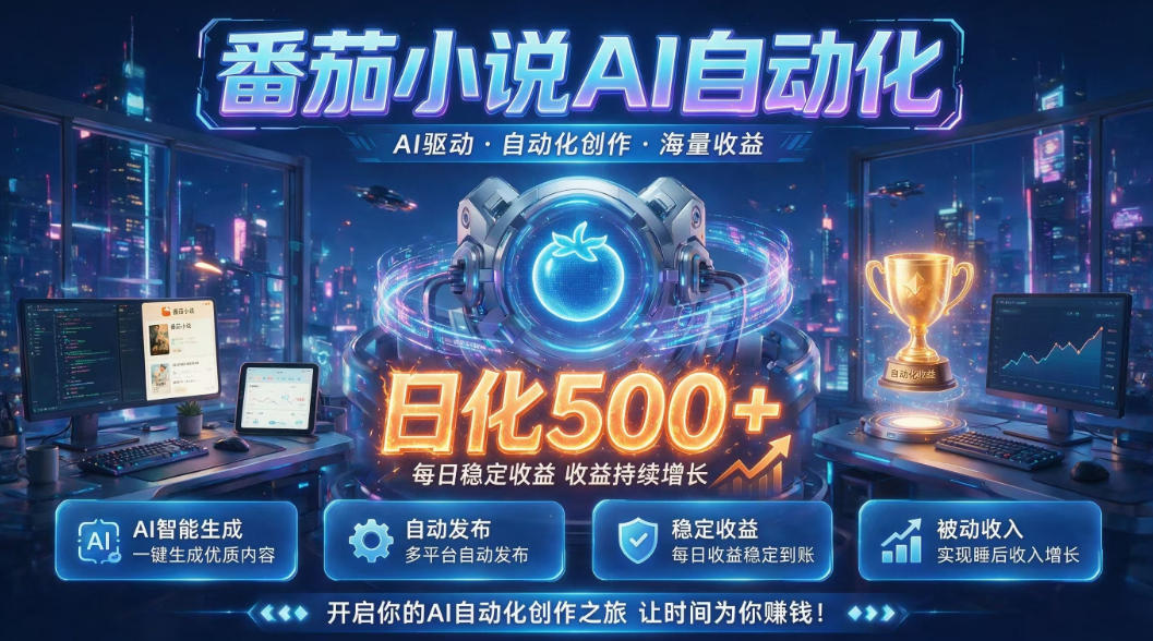 小白可做番茄AI，居家轻创业，每日稳赚500➕，普通人低门槛轻松线上增收【揭秘】-藏宝阁