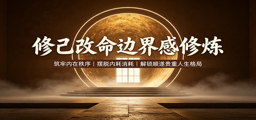 修己改命边界感修炼：筑牢内在秩序，摆脱内耗消耗，解锁顺遂贵重人生格局-藏宝阁