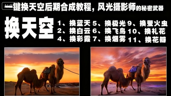 一键换天空后期合成教程，风光摄影师的秘密武器-藏宝阁