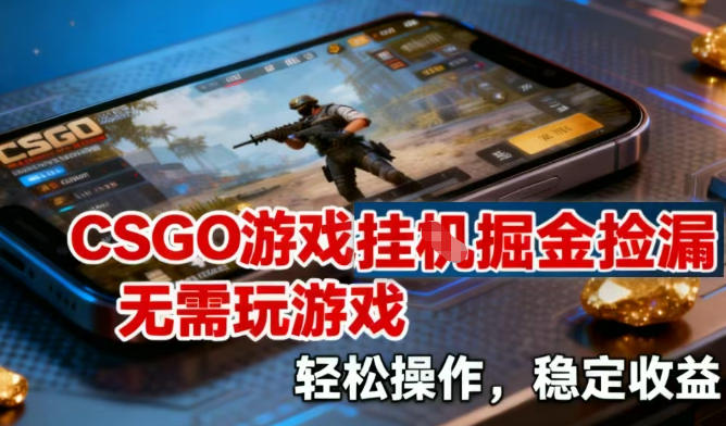 CSGO游戏挂G掘金捡漏，不需要玩游戏，操作简单，收益稳定【揭秘】-藏宝阁