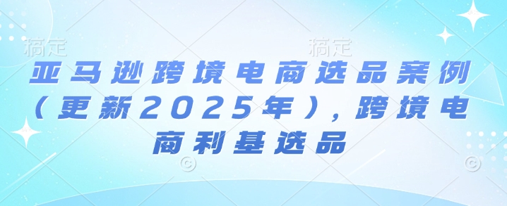 亚马逊跨境电商选品案例(更新2025年10月)，跨境电商利基选品-藏宝阁