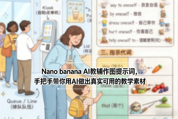 Nano banana AI教辅作图提示词，手把手带你用AI做出真实可用的教学素材-藏宝阁